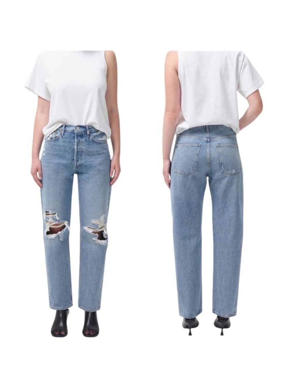 NWT AGOLDE 90s mid rise loose jean in Wander 28